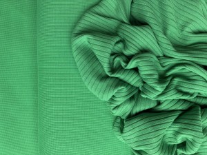 Waffeljersey und Rippenstrickstoff